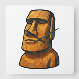 馬追石像 スクエア壁時計