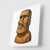 馬追石像 スクエア壁時計 (傾斜)