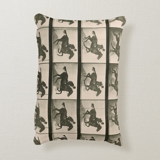 馬運動ヴィンテージ撮影 アクセントクッション (裏面(縦))