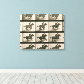 馬運動ヴィンテージ撮影 キャンバスプリント (インサイチュ (ウッドフロア))