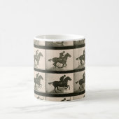 馬運動ヴィンテージ撮影 コーヒーマグカップ (中央)