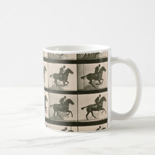 馬運動ヴィンテージ撮影 コーヒーマグカップ