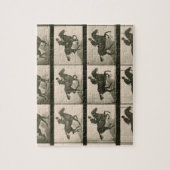 馬運動ヴィンテージ撮影 ジグソーパズル (縦)