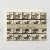 馬運動ヴィンテージ撮影 招待状 (正面/裏面)