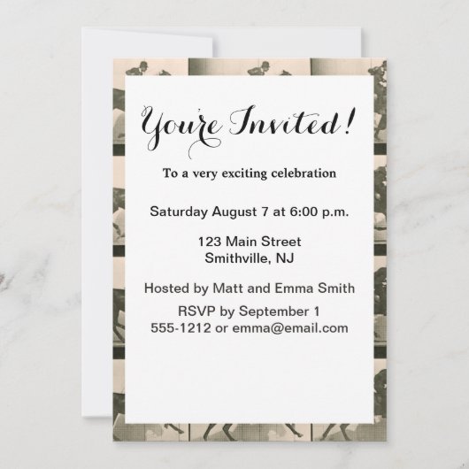 馬運動ヴィンテージ撮影 招待状 (正面)