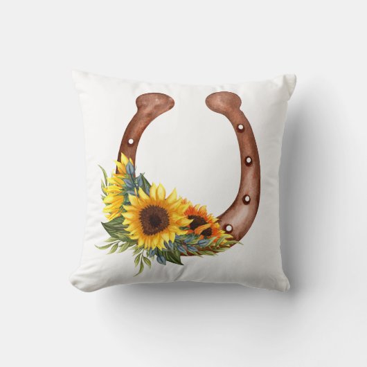 馬集16x16 クッション (正面)