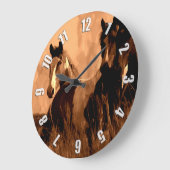 馬霊 ラージ壁時計 (傾斜)