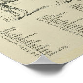 馬面解剖学プリント ポスター (角)