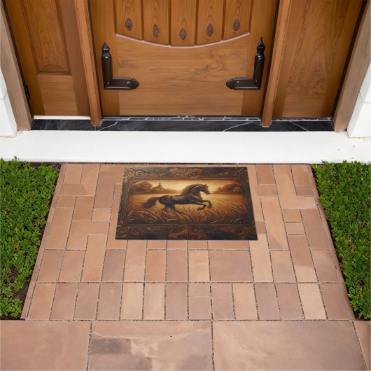 馬革ドアマット ドアマット (室外)