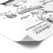 馬靴1898特許アートホワイト紙 ポスター (角)