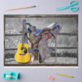 馬鞍囲い柵ギターワゴン車  薄葉紙 (クラフト)