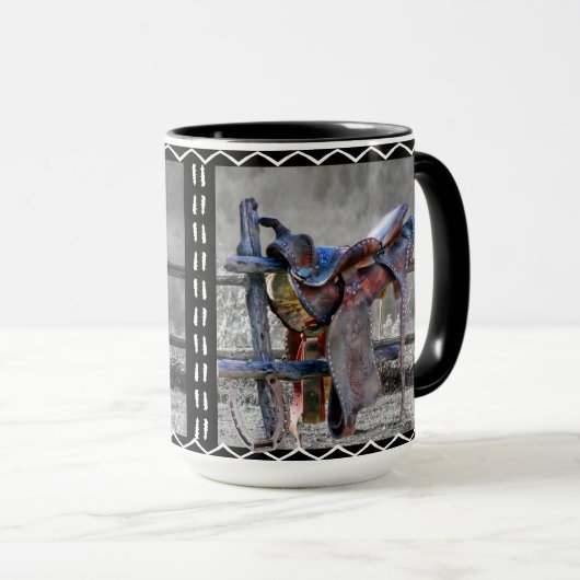 馬鞍手骨柵馬蹄形 マグカップ (正面右)