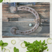 馬鞍馬蹄西素朴線 キッチンタオル (折り畳み)