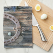 馬鞍馬蹄西素朴線 キッチンタオル (四つ折り)