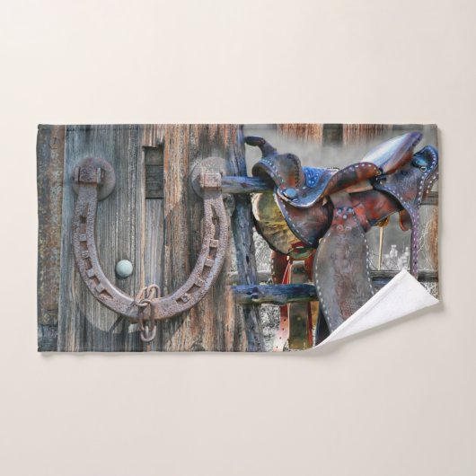 馬鞍馬蹄西素朴線 ハンドタオル (ハンドタオル)