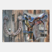 馬鞍馬蹄西素朴線 ラッピングペーパーシート (正面3)