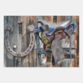 馬鞍馬蹄西素朴線 ラッピングペーパーシート (正面2)