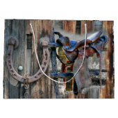 馬鞍馬蹄西素朴線 ラージペーパーバッグ (裏面)