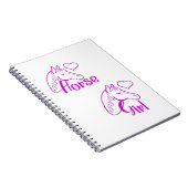 馬頭と紫の馬の女の子フォント ノートブック (右側)