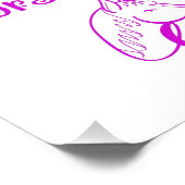 馬頭と紫の馬の女の子フォント フォトプリント (角)