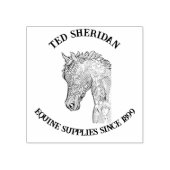 馬頭の伝統的ヴィンテージ ラバースタンプ (インプリント)