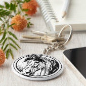 馬頭キーチェーン キーホルダー (側面)