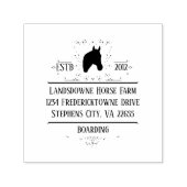 馬頭シルエットスクロール差出人住所 | セルフインキングスタンプ (デザイン)