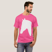 馬頭シルエット馬乗馬Equ Tシャツ (正面フル)