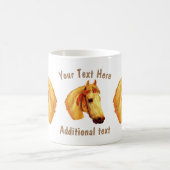 馬頭ヴィンテージパーソナライズされた コーヒーマグカップ (中央)