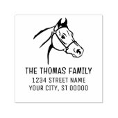 馬頭名差出人住所 セルフインキングスタンプ (デザイン)