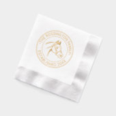 馬頭名氏名日付Estd NTフォーム 箔ナプキン (左)