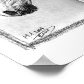 馬頭木炭スケッチウマ科の術 ポスター (角)