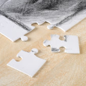 馬頭炭スケッチウマ科の芸術 ジグソーパズル (側面)