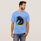 馬頭色の輪おもしろい Tシャツ (正面フル)