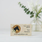 馬頭部のシルエット及びデイジーの名刺 名刺 (スタンド正面)