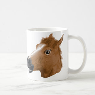 馬頭部の気色悪いマスク コーヒーマグカップ