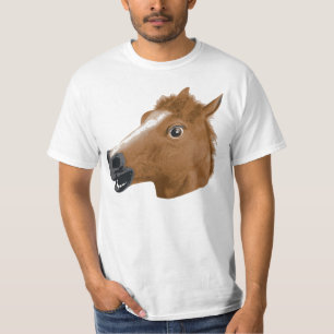 馬頭部の気色悪いマスク Tシャツ
