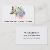 馬頭部の水彩画 名刺 (正面/裏面)