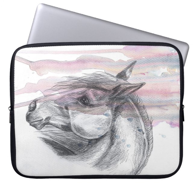 馬頭部1の袖 ラップトップスリーブ (正面)
