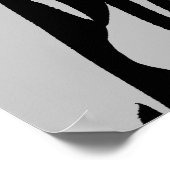 馬頭黒白クリップアート ポスター (角)