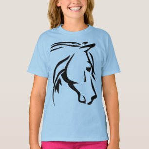 馬頭 – 乗馬 Tシャツ