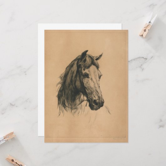 馬頭（Heywood Hardy著） カード (正面/裏面インサイチュ)