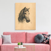 馬頭（Heywood Hardy著） キャンバスプリント (インサイチュ (リビング))