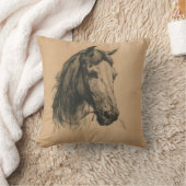 馬頭（Heywood Hardy著） クッション (ブランケット)