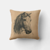 馬頭（Heywood Hardy著） クッション (裏面)