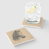 馬頭（Heywood Hardy著） ストーンコースター (横)