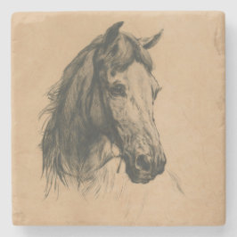 馬頭（Heywood Hardy著） ストーンコースター