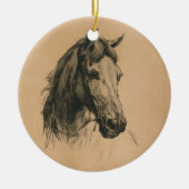 馬頭(Heywood Hardy著) セラミックオーナメント (正面)