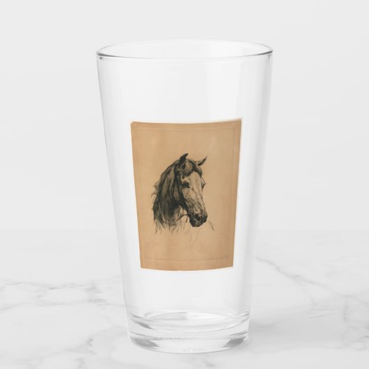 馬頭（Heywood Hardy著） タンブラーグラス (正面)