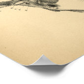 馬頸筋解剖学1908ヴィンテージプリント ポスター (角)